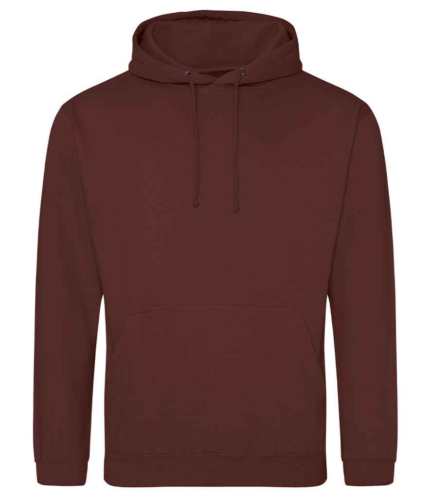 Just Hoods JH001 Chocolate Fudge Brownie Front -  Ready to be Embroidered and Printed by Custard Workwear - Cheap Personalised and Customised Workwear in Nottinghamshire, Derbyshire and Leicestershire