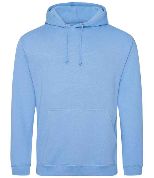 Just Hoods JH001 Cornflower Blue Front -  Ready to be Embroidered and Printed by Custard Workwear - Cheap Personalised and Customised Workwear in Nottinghamshire, Derbyshire and Leicestershire