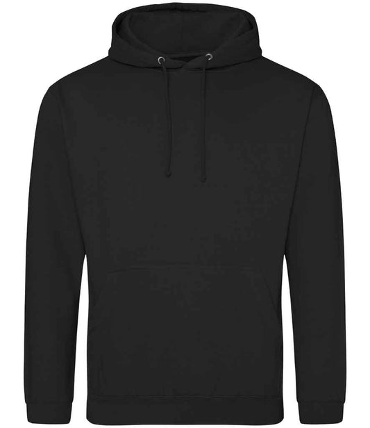Just Hoods JH001 Deep Black Front -  Ready to be Embroidered and Printed by Custard Workwear - Cheap Personalised and Customised Workwear in Nottinghamshire, Derbyshire and Leicestershire