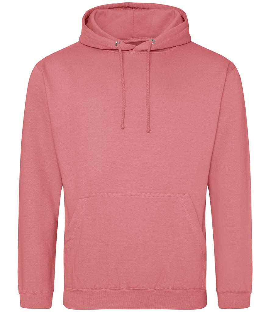 Just Hoods JH001 Dusty Rose Front -  Ready to be Embroidered and Printed by Custard Workwear - Cheap Personalised and Customised Workwear in Nottinghamshire, Derbyshire and Leicestershire