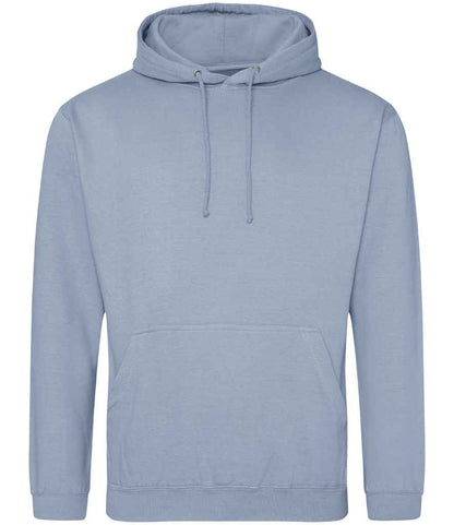Just Hoods JH001 Dusty Blue Front -  Ready to be Embroidered and Printed by Custard Workwear - Cheap Personalised and Customised Workwear in Nottinghamshire, Derbyshire and Leicestershire