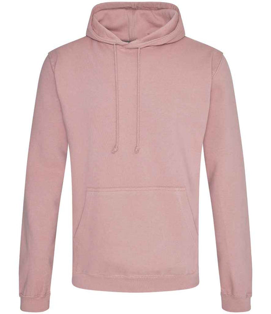 Just Hoods JH001 Dusty Pink Front -  Ready to be Embroidered and Printed by Custard Workwear - Cheap Personalised and Customised Workwear in Nottinghamshire, Derbyshire and Leicestershire