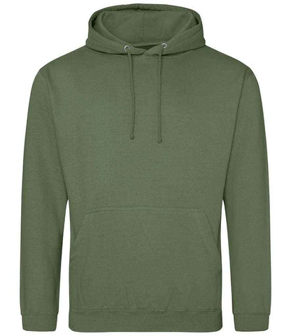 Just Hoods JH001 Earthy Green Front -  Ready to be Embroidered and Printed by Custard Workwear - Cheap Personalised and Customised Workwear in Nottinghamshire, Derbyshire and Leicestershire