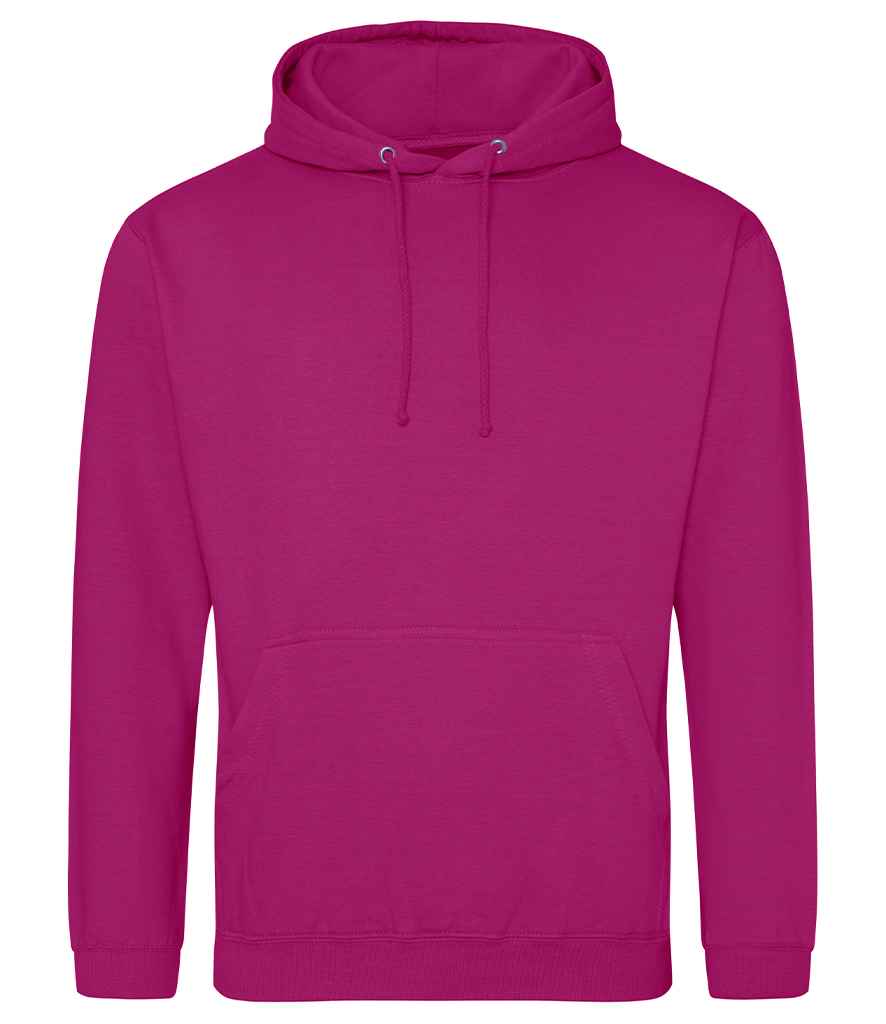 Just Hoods JH001 Festival Fuchsia Front -  Ready to be Embroidered and Printed by Custard Workwear - Cheap Personalised and Customised Workwear in Nottinghamshire, Derbyshire and Leicestershire