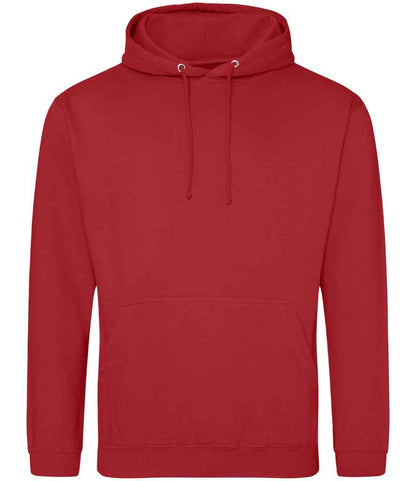Just Hoods JH001 Fire Red Front -  Ready to be Embroidered and Printed by Custard Workwear - Cheap Personalised and Customised Workwear in Nottinghamshire, Derbyshire and Leicestershire