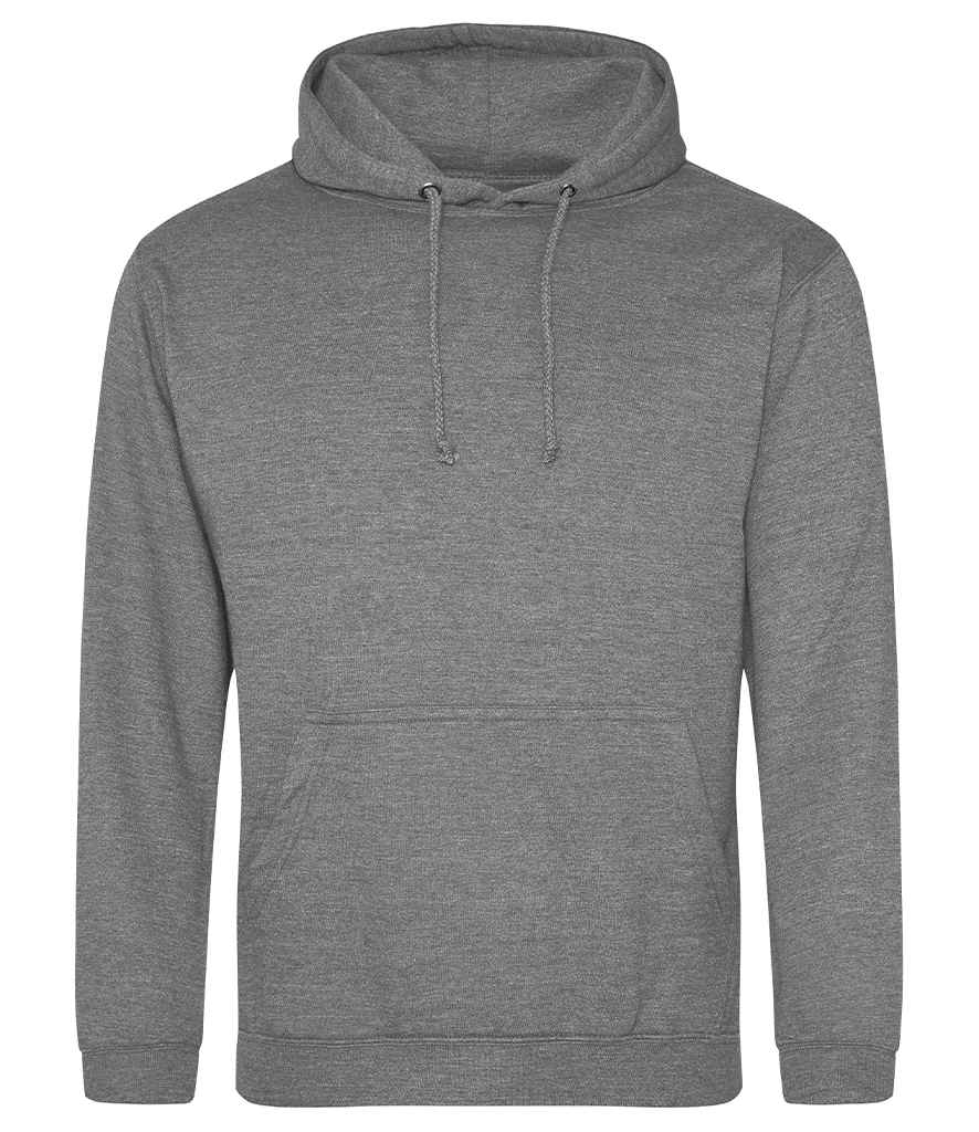 Just Hoods JH001 Graphite Heather Front -  Ready to be Embroidered and Printed by Custard Workwear - Cheap Personalised and Customised Workwear in Nottinghamshire, Derbyshire and Leicestershire
