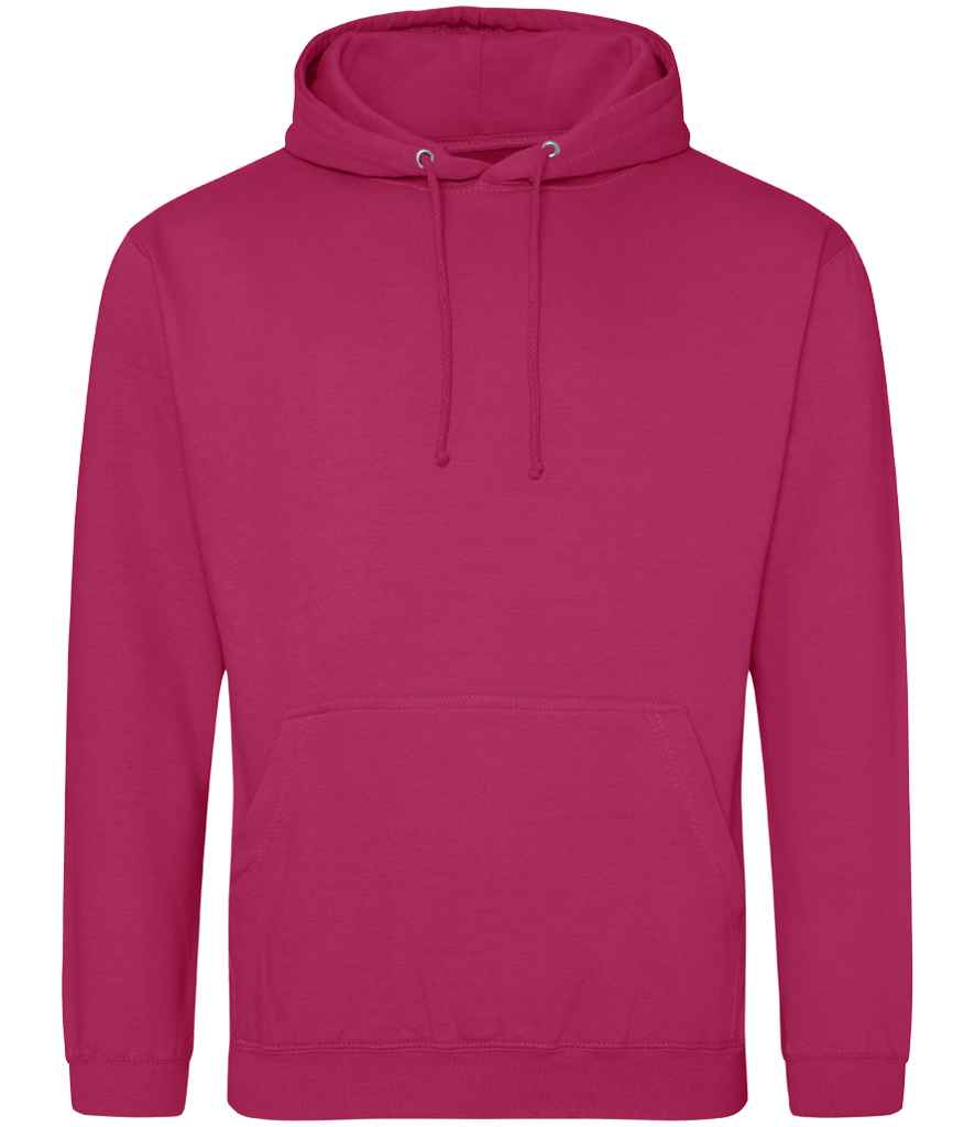 Just Hoods JH001 Hot Pink Front -  Ready to be Embroidered and Printed by Custard Workwear - Cheap Personalised and Customised Workwear in Nottinghamshire, Derbyshire and Leicestershire