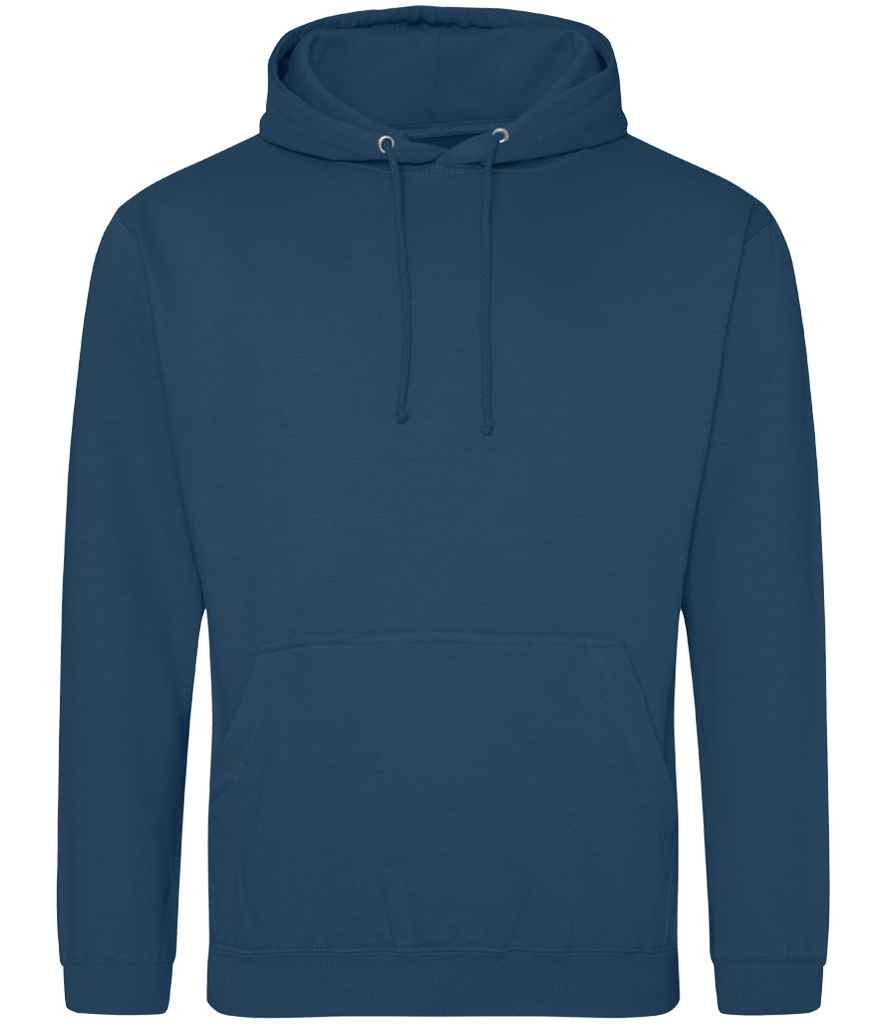 Just Hoods JH001 Ink Blue Front -  Ready to be Embroidered and Printed by Custard Workwear - Cheap Personalised and Customised Workwear in Nottinghamshire, Derbyshire and Leicestershire