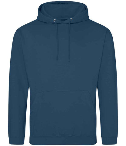 Just Hoods JH001 Ink Blue Front -  Ready to be Embroidered and Printed by Custard Workwear - Cheap Personalised and Customised Workwear in Nottinghamshire, Derbyshire and Leicestershire