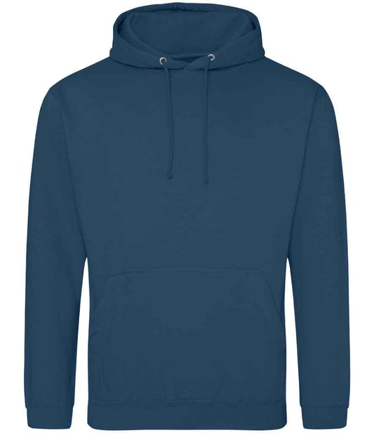 Just Hoods JH001 Ink Blue Front -  Ready to be Embroidered and Printed by Custard Workwear - Cheap Personalised and Customised Workwear in Nottinghamshire, Derbyshire and Leicestershire