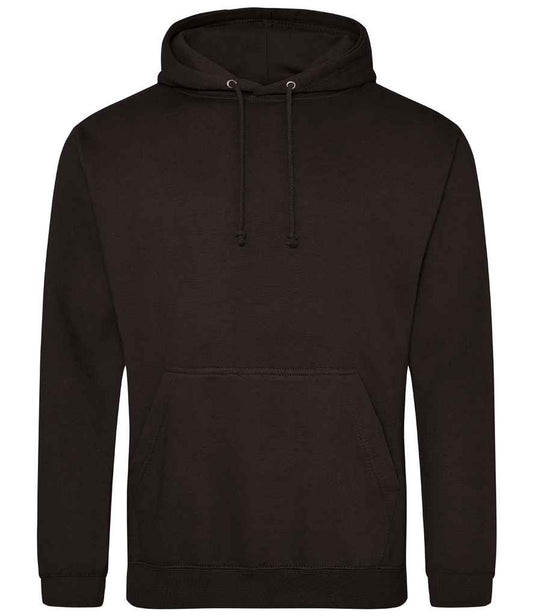 Just Hoods JH001 Jet Black Front -  Ready to be Embroidered and Printed by Custard Workwear - Cheap Personalised and Customised Workwear in Nottinghamshire, Derbyshire and Leicestershire