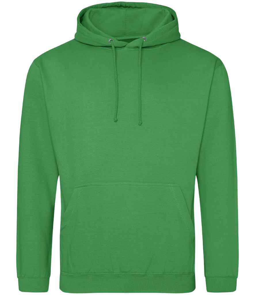 Just Hoods JH001 Kelly Green Front -  Ready to be Embroidered and Printed by Custard Workwear - Cheap Personalised and Customised Workwear in Nottinghamshire, Derbyshire and Leicestershire