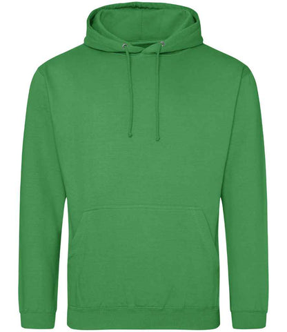 Just Hoods JH001 Kelly Green Front -  Ready to be Embroidered and Printed by Custard Workwear - Cheap Personalised and Customised Workwear in Nottinghamshire, Derbyshire and Leicestershire