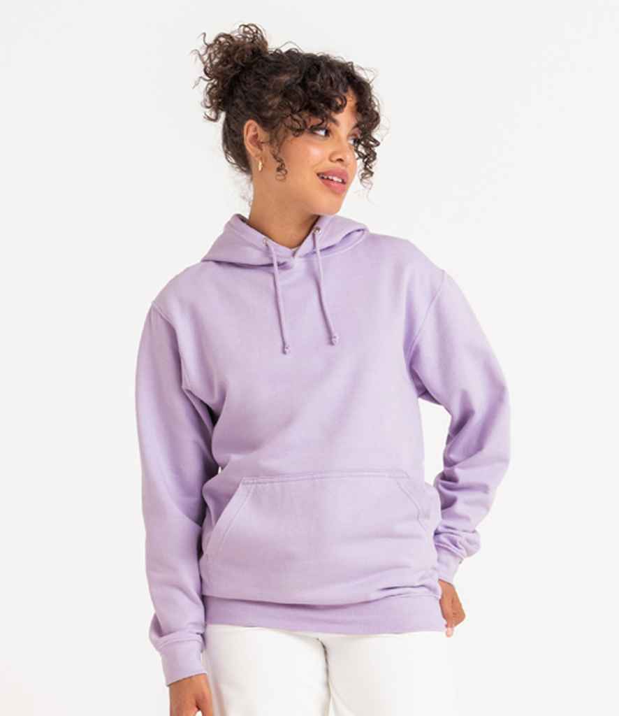 Just Hoods JH001 Lilac Model -  Ready to be Embroidered and Printed by Custard Workwear - Cheap Personalised and Customised Workwear in Nottinghamshire, Derbyshire and Leicestershire