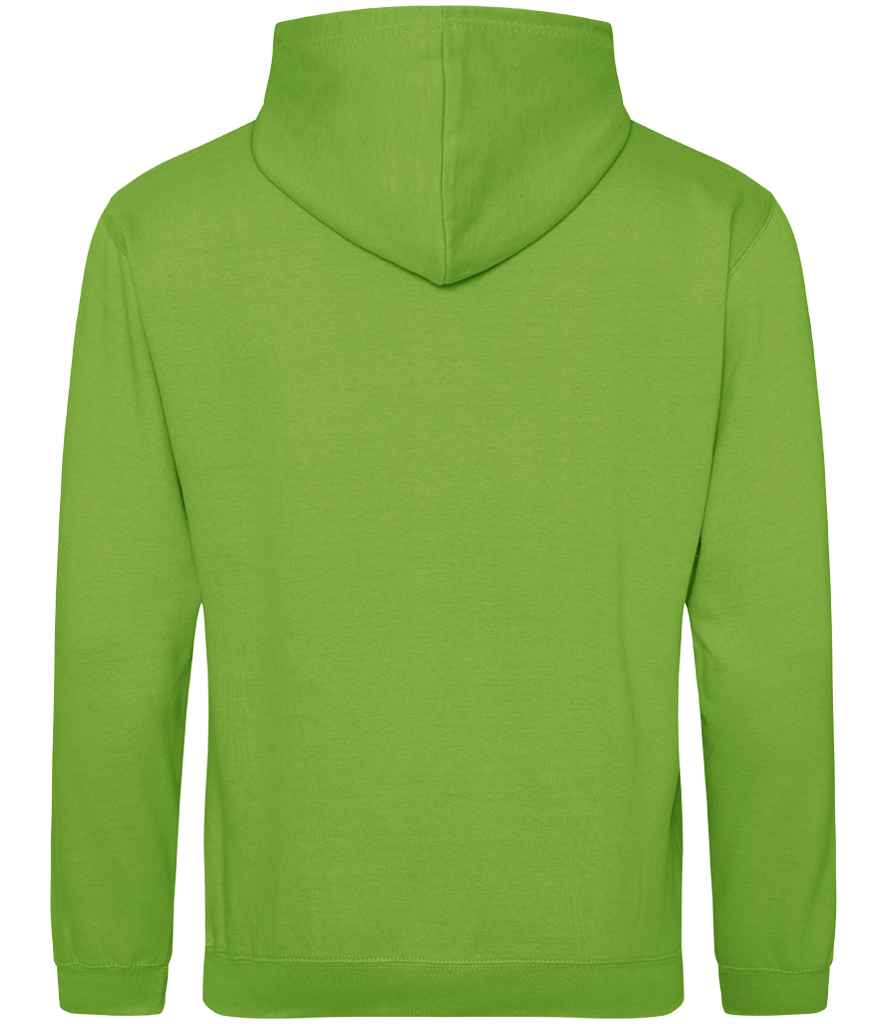 Just Hoods JH001 Lime Green Back -  Ready to be Embroidered and Printed by Custard Workwear - Cheap Personalised and Customised Workwear in Nottinghamshire, Derbyshire and Leicestershire