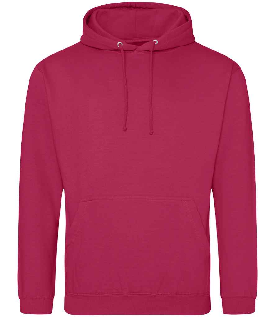 Just Hoods JH001 Lipstick Pink Front -  Ready to be Embroidered and Printed by Custard Workwear - Cheap Personalised and Customised Workwear in Nottinghamshire, Derbyshire and Leicestershire