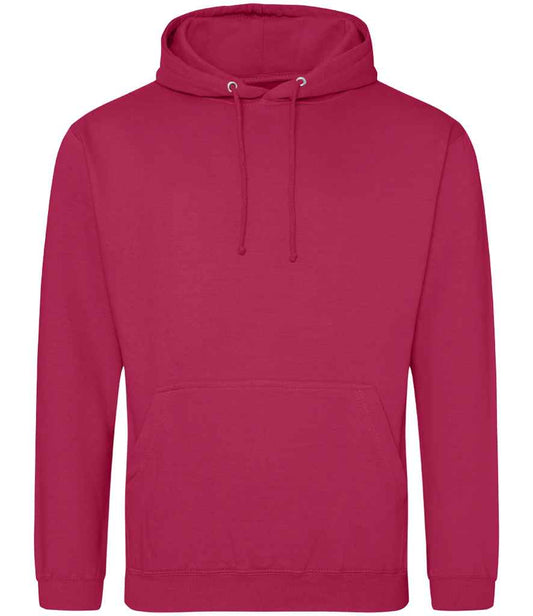 Just Hoods JH001 Lipstick Pink Front -  Ready to be Embroidered and Printed by Custard Workwear - Cheap Personalised and Customised Workwear in Nottinghamshire, Derbyshire and Leicestershire