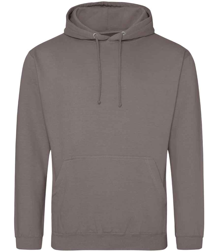 Just Hoods JH001 Mocha Front -  Ready to be Embroidered and Printed by Custard Workwear - Cheap Personalised and Customised Workwear in Nottinghamshire, Derbyshire and Leicestershire