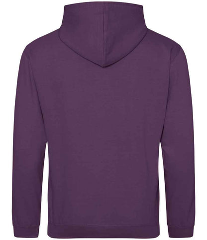 Just Hoods JH001 Plum Back -  Ready to be Embroidered and Printed by Custard Workwear - Cheap Personalised and Customised Workwear in Nottinghamshire, Derbyshire and Leicestershire