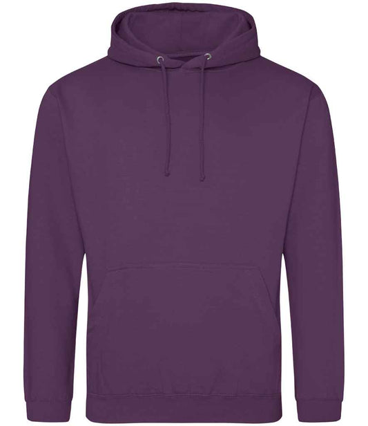 Just Hoods JH001 Plum Front -  Ready to be Embroidered and Printed by Custard Workwear - Cheap Personalised and Customised Workwear in Nottinghamshire, Derbyshire and Leicestershire