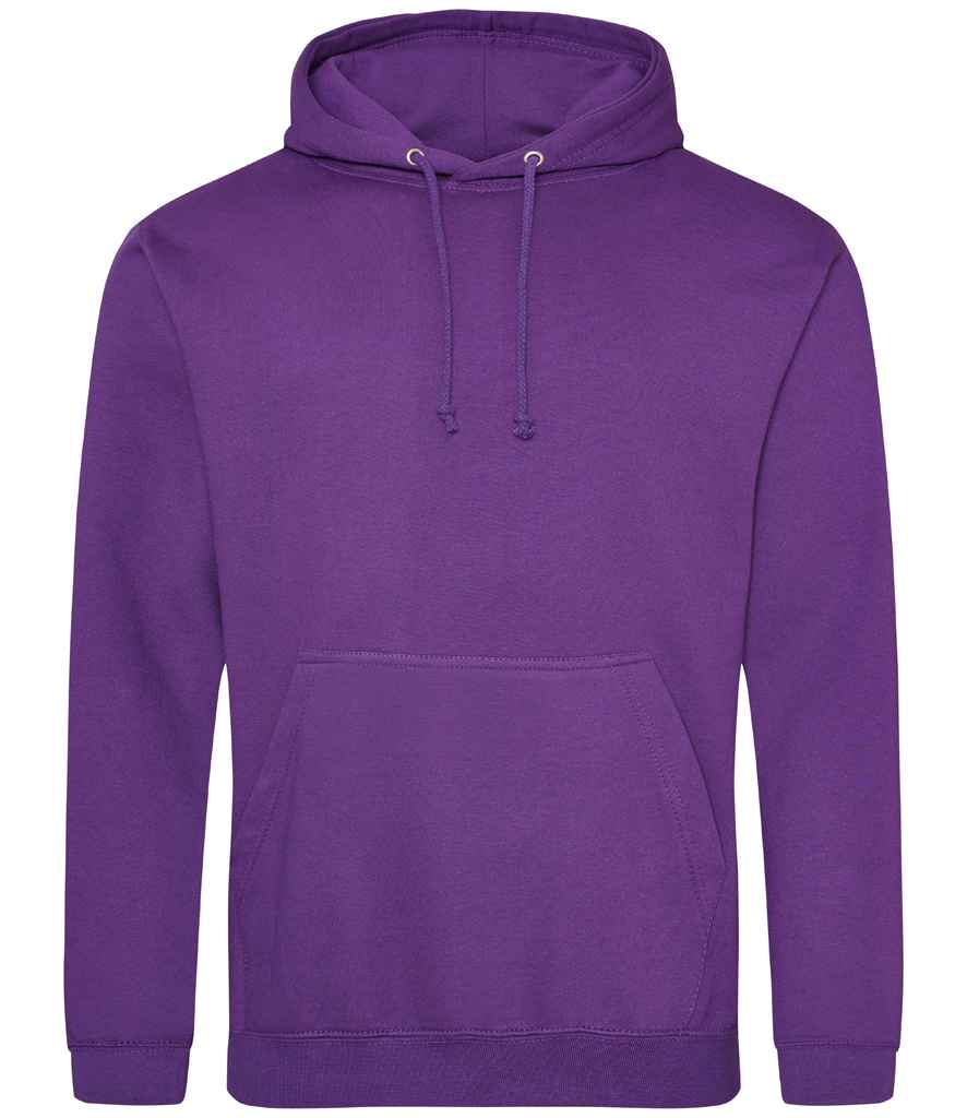 Just Hoods JH001 Purple Front -  Ready to be Embroidered and Printed by Custard Workwear - Cheap Personalised and Customised Workwear in Nottinghamshire, Derbyshire and Leicestershire