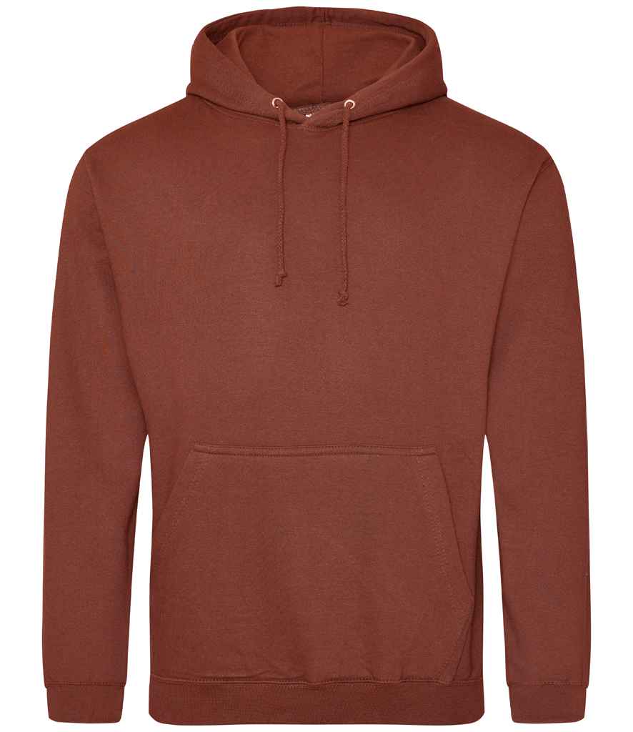Just Hoods JH001 Red Rust Front -  Ready to be Embroidered and Printed by Custard Workwear - Cheap Personalised and Customised Workwear in Nottinghamshire, Derbyshire and Leicestershire
