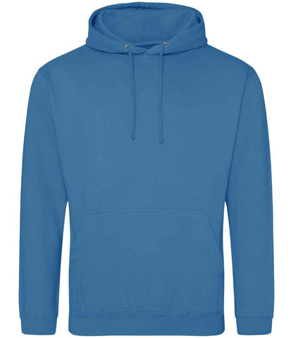 Just Hoods JH001 Sapphire Blue Front -  Ready to be Embroidered and Printed by Custard Workwear - Cheap Personalised and Customised Workwear in Nottinghamshire, Derbyshire and Leicestershire