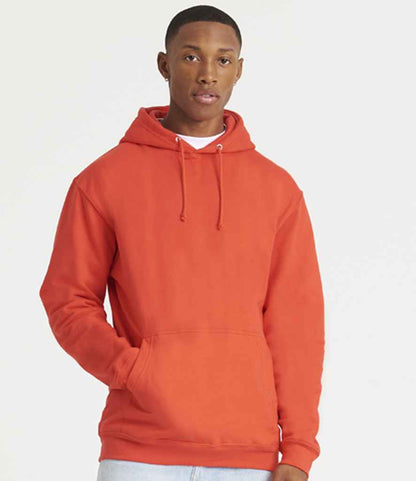 Just Hoods JH001 Soft Red Model -  Ready to be Embroidered and Printed by Custard Workwear - Cheap Personalised and Customised Workwear in Nottinghamshire, Derbyshire and Leicestershire