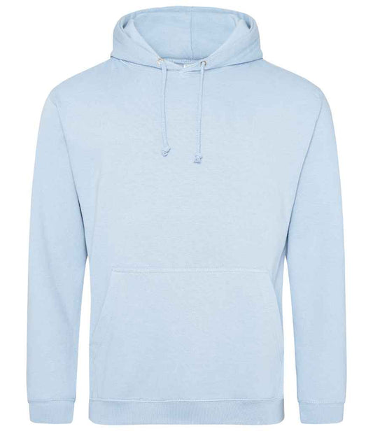 Just Hoods JH001 Sky Blue Front -  Ready to be Embroidered and Printed by Custard Workwear - Cheap Personalised and Customised Workwear in Nottinghamshire, Derbyshire and Leicestershire
