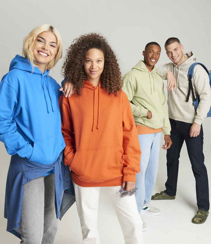 Just Hoods JH001 Sunset Orange Model -  Ready to be Embroidered and Printed by Custard Workwear - Cheap Personalised and Customised Workwear in Nottinghamshire, Derbyshire and Leicestershire