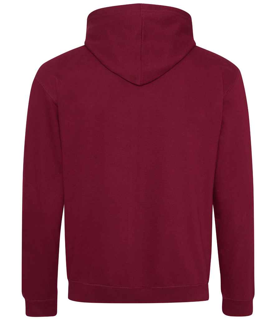 Just Hoods JH003 Burgundy/Gold Back -  Ready to be Embroidered and Printed by Custard Workwear - Cheap Personalised and Customised Workwear in Nottinghamshire, Derbyshire and Leicestershire