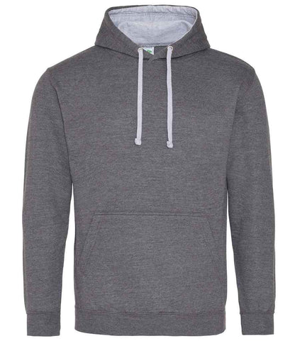 Just Hoods JH003 Charcoal/Heather Grey Front -  Ready to be Embroidered and Printed by Custard Workwear - Cheap Personalised and Customised Workwear in Nottinghamshire, Derbyshire and Leicestershire