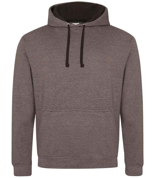 Just Hoods JH003 Charcoal/Jet Black Front -  Ready to be Embroidered and Printed by Custard Workwear - Cheap Personalised and Customised Workwear in Nottinghamshire, Derbyshire and Leicestershire