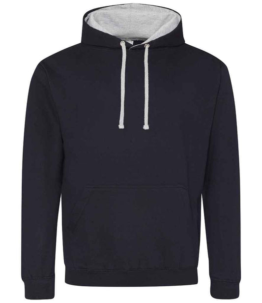 Just Hoods JH003 New French Navy/Heather Grey Front -  Ready to be Embroidered and Printed by Custard Workwear - Cheap Personalised and Customised Workwear in Nottinghamshire, Derbyshire and Leicestershire