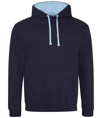 Just Hoods JH003 New French Navy/Sky Blue Front -  Ready to be Embroidered and Printed by Custard Workwear - Cheap Personalised and Customised Workwear in Nottinghamshire, Derbyshire and Leicestershire