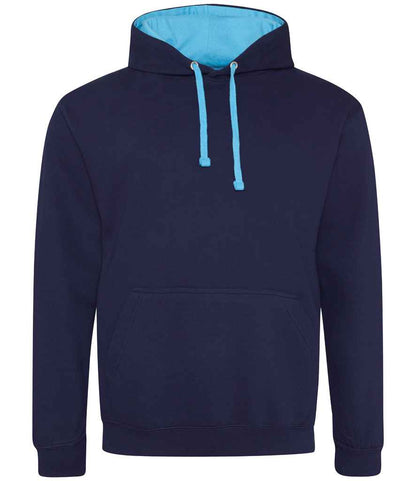 Just Hoods JH003 Oxford Navy/Hawaiian Blue Front -  Ready to be Embroidered and Printed by Custard Workwear - Cheap Personalised and Customised Workwear in Nottinghamshire, Derbyshire and Leicestershire