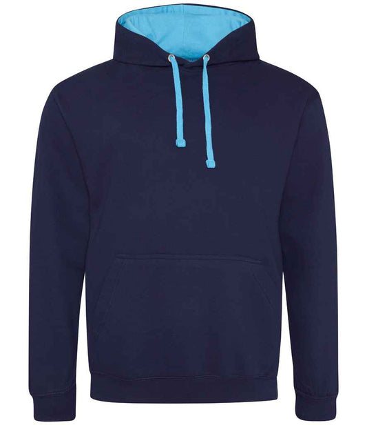 Just Hoods JH003 Oxford Navy/Hawaiian Blue Front -  Ready to be Embroidered and Printed by Custard Workwear - Cheap Personalised and Customised Workwear in Nottinghamshire, Derbyshire and Leicestershire