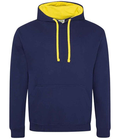 Just Hoods JH003 Oxford Navy/Sun Yellow Front -  Ready to be Embroidered and Printed by Custard Workwear - Cheap Personalised and Customised Workwear in Nottinghamshire, Derbyshire and Leicestershire