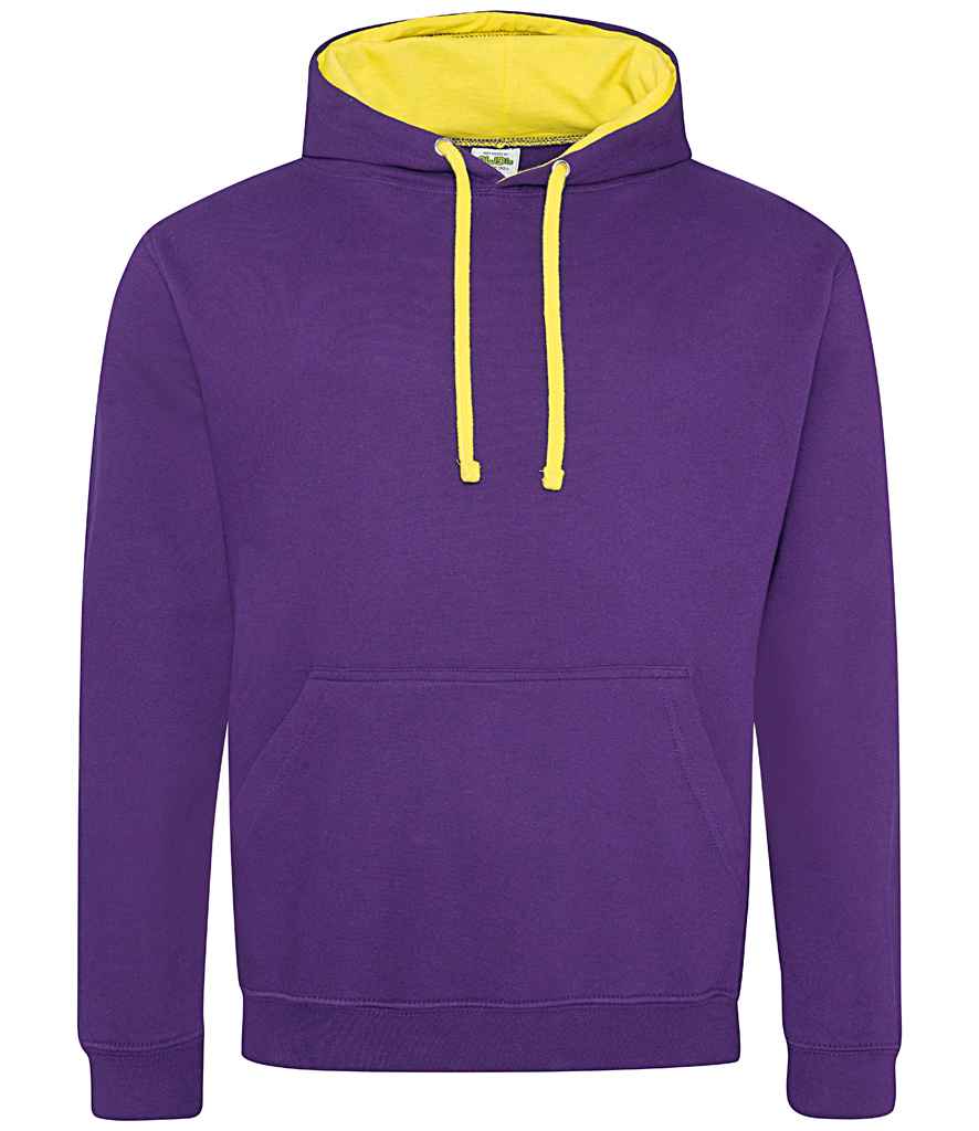 Just Hoods JH003 Purple/Sun Yellow Front -  Ready to be Embroidered and Printed by Custard Workwear - Cheap Personalised and Customised Workwear in Nottinghamshire, Derbyshire and Leicestershire