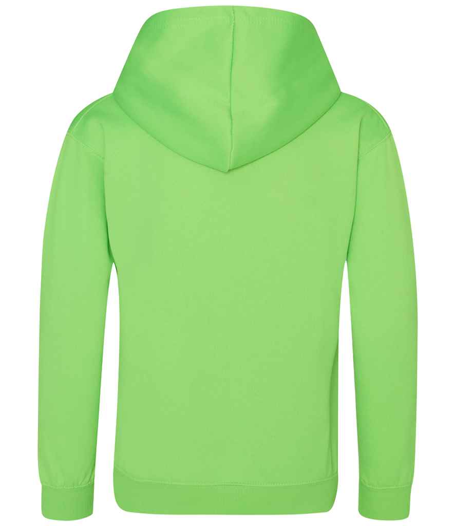 Just Hoods JH004B Electric Green Back -  Ready to be Embroidered and Printed by Custard Workwear - Cheap Personalised and Customised Workwear in Nottinghamshire, Derbyshire and Leicestershire