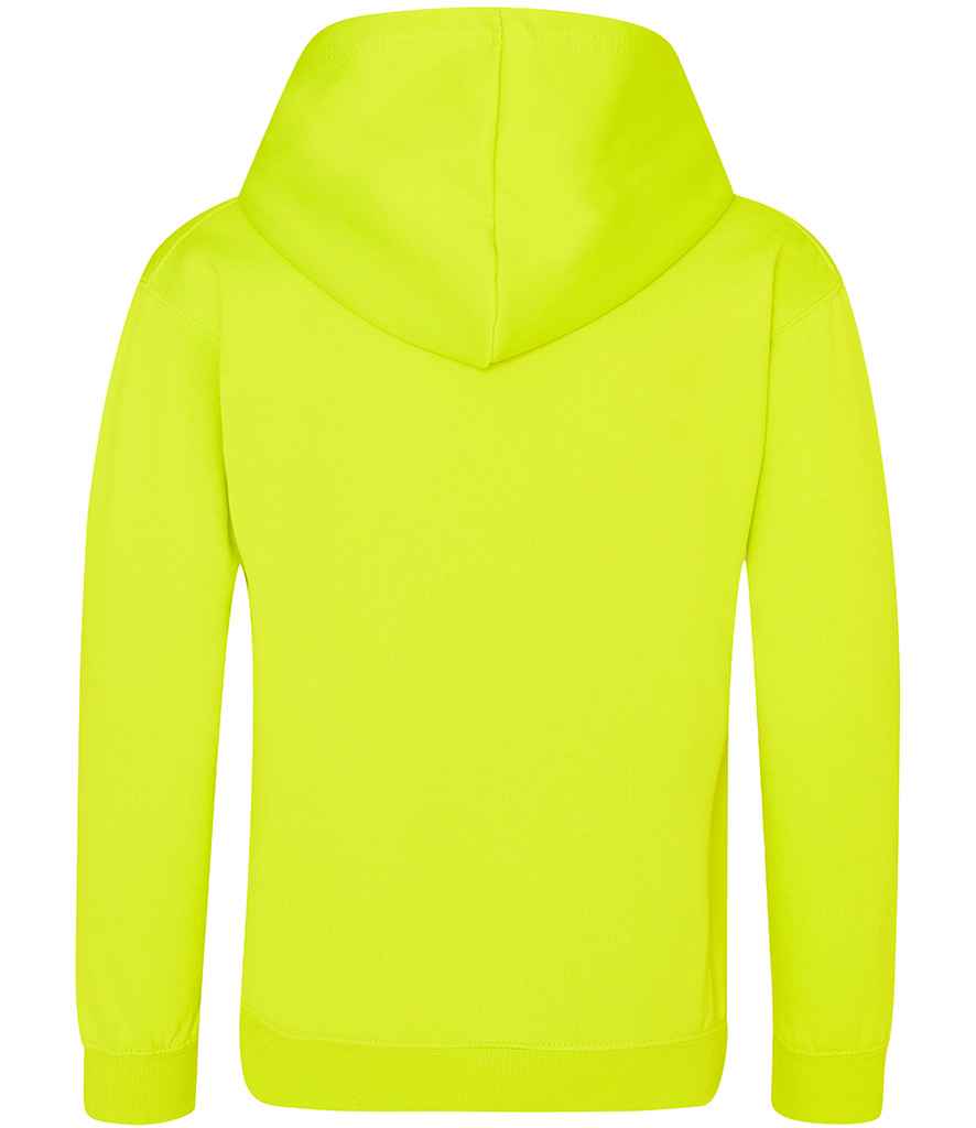 Just Hoods JH004B Electric Yellow Back -  Ready to be Embroidered and Printed by Custard Workwear - Cheap Personalised and Customised Workwear in Nottinghamshire, Derbyshire and Leicestershire