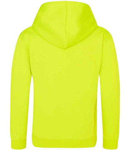 Just Hoods JH004B Electric Yellow Back -  Ready to be Embroidered and Printed by Custard Workwear - Cheap Personalised and Customised Workwear in Nottinghamshire, Derbyshire and Leicestershire