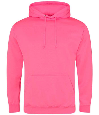 Just Hoods JH004 Electric Pink Front -  Ready to be Embroidered and Printed by Custard Workwear - Cheap Personalised and Customised Workwear in Nottinghamshire, Derbyshire and Leicestershire