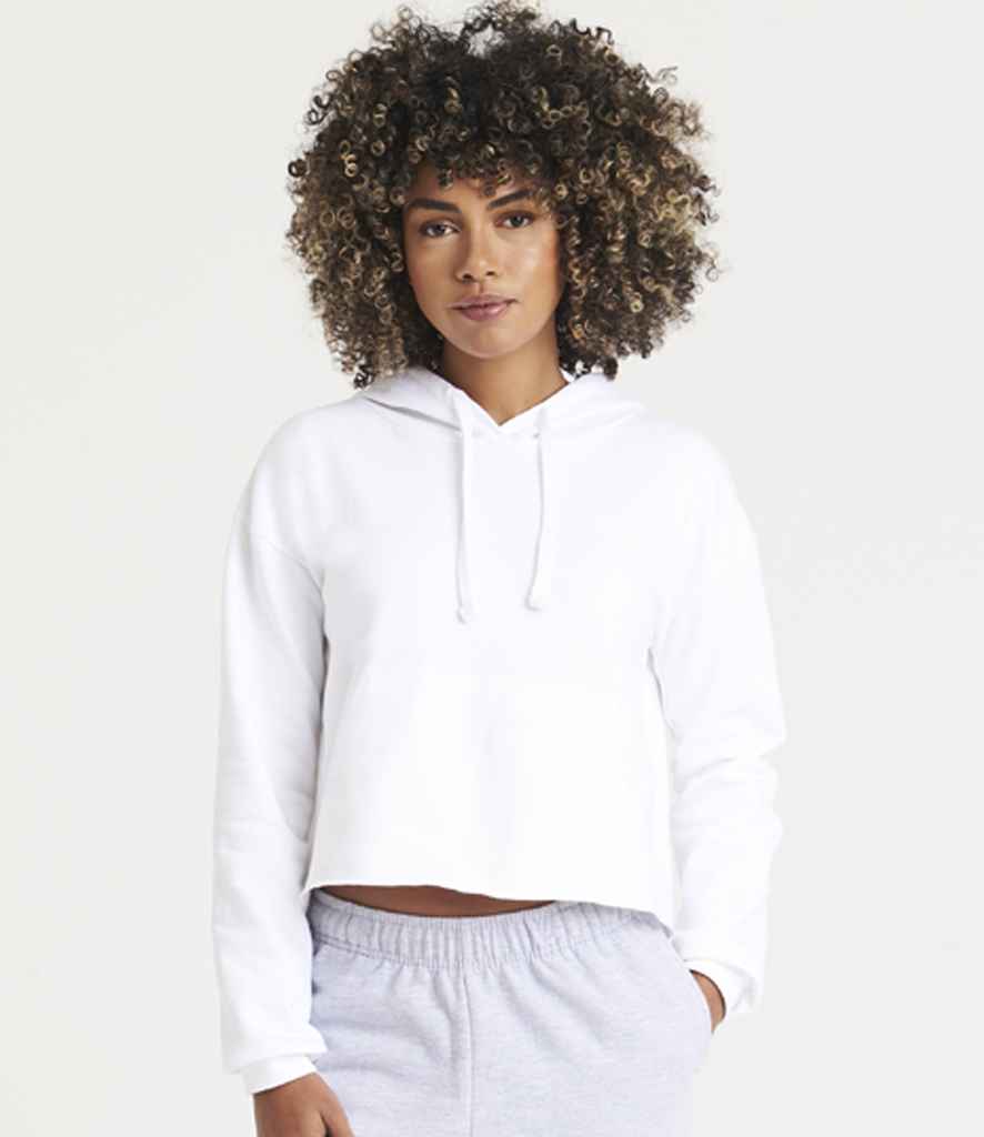 Just Hoods JH016 Arctic White Model -  Ready to be Embroidered and Printed by Custard Workwear - Cheap Personalised and Customised Workwear in Nottinghamshire, Derbyshire and Leicestershire