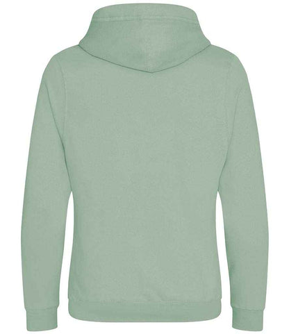 Just Hoods JH021 Dusty Green Back -  Ready to be Embroidered and Printed by Custard Workwear - Cheap Personalised and Customised Workwear in Nottinghamshire, Derbyshire and Leicestershire