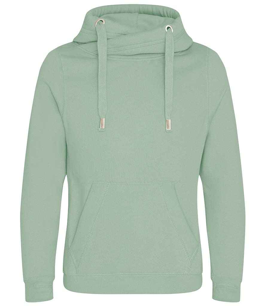 Just Hoods JH021 Dusty Green Front -  Ready to be Embroidered and Printed by Custard Workwear - Cheap Personalised and Customised Workwear in Nottinghamshire, Derbyshire and Leicestershire