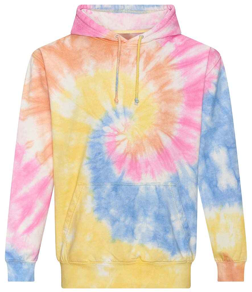 Just Hoods JH022 Tie Dye Swirl Front -  Ready to be Embroidered and Printed by Custard Workwear - Cheap Personalised and Customised Workwear in Nottinghamshire, Derbyshire and Leicestershire