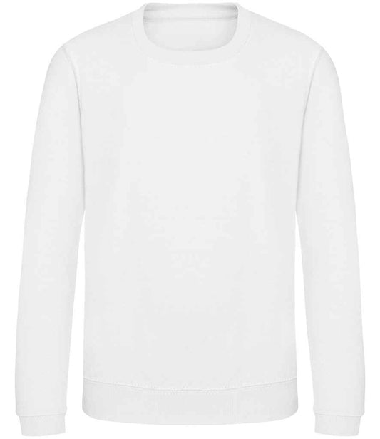 Just Hoods JH030B Arctic White Front -  Ready to be Embroidered and Printed by Custard Workwear - Cheap Personalised and Customised Workwear in Nottinghamshire, Derbyshire and Leicestershire