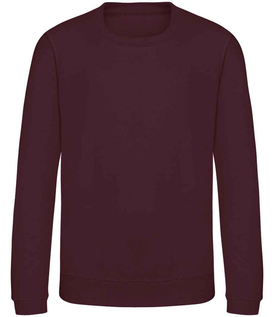 Just Hoods JH030B Burgundy Front -  Ready to be Embroidered and Printed by Custard Workwear - Cheap Personalised and Customised Workwear in Nottinghamshire, Derbyshire and Leicestershire