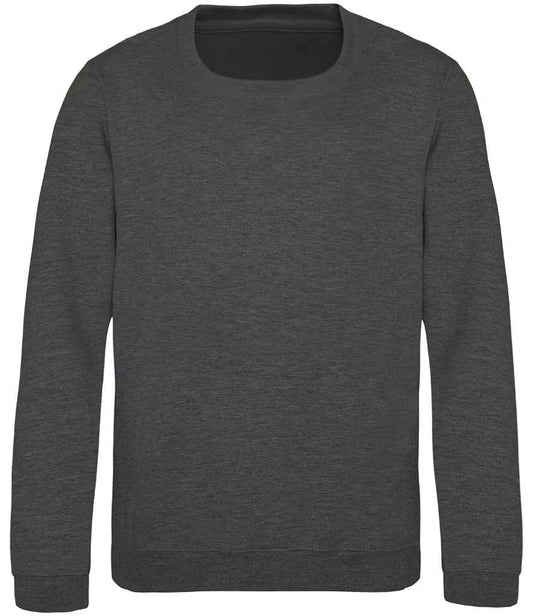 Just Hoods JH030B Charcoal Front -  Ready to be Embroidered and Printed by Custard Workwear - Cheap Personalised and Customised Workwear in Nottinghamshire, Derbyshire and Leicestershire